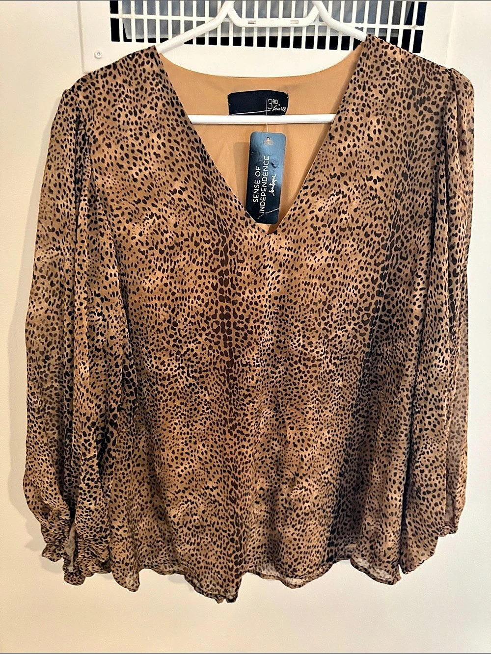3RD & Fourth Leopard Print Blouse
